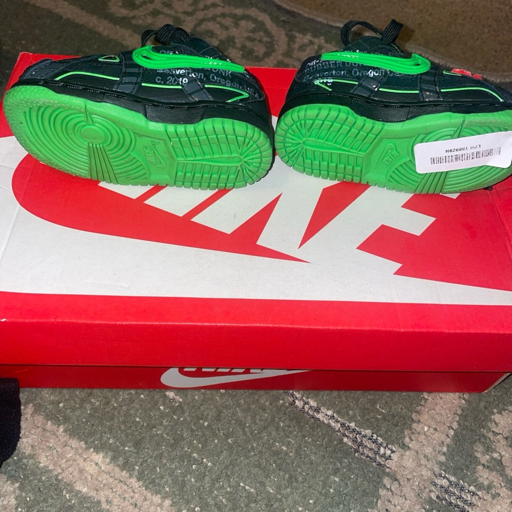 Off-white Rubber dunks  Kids td 5c New - Picture 8 of 9